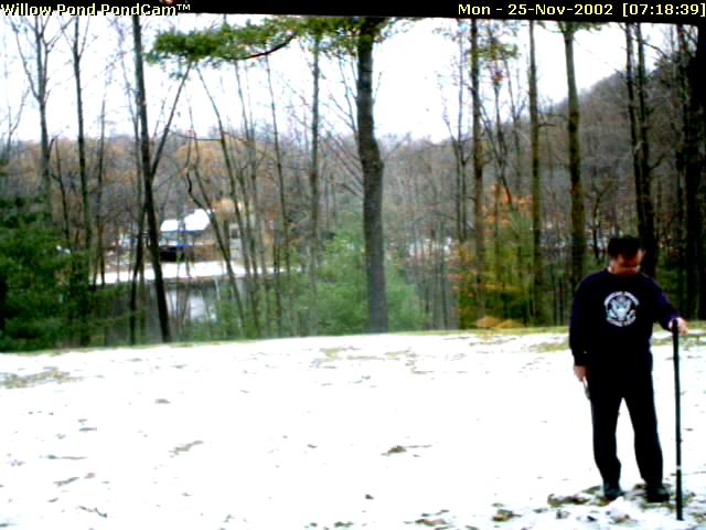 The precision snow meter is installed by a highly skilled Willow Pond Engineer