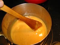The start of the caramelizing process.