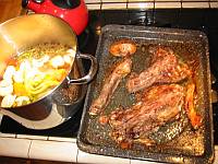 Browned bones and stock