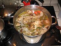Simmer - never boil!